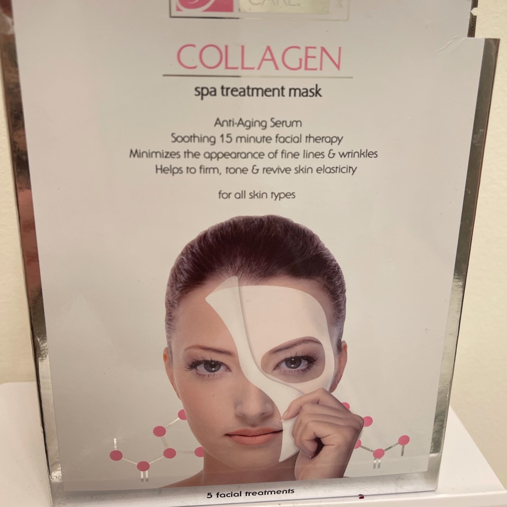 Collagen face mask. 5 facial sheets.